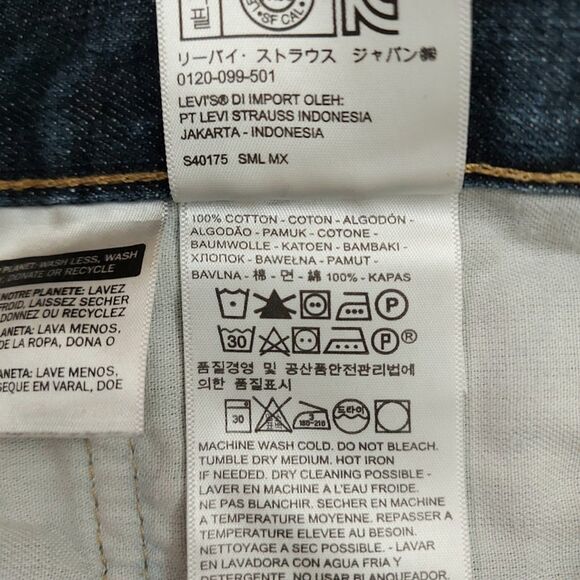 Levi's Jeans Mens 38x28 Blue 559 Straight Leg Dark Wash Durable Work Denim - Picture 9 of 12